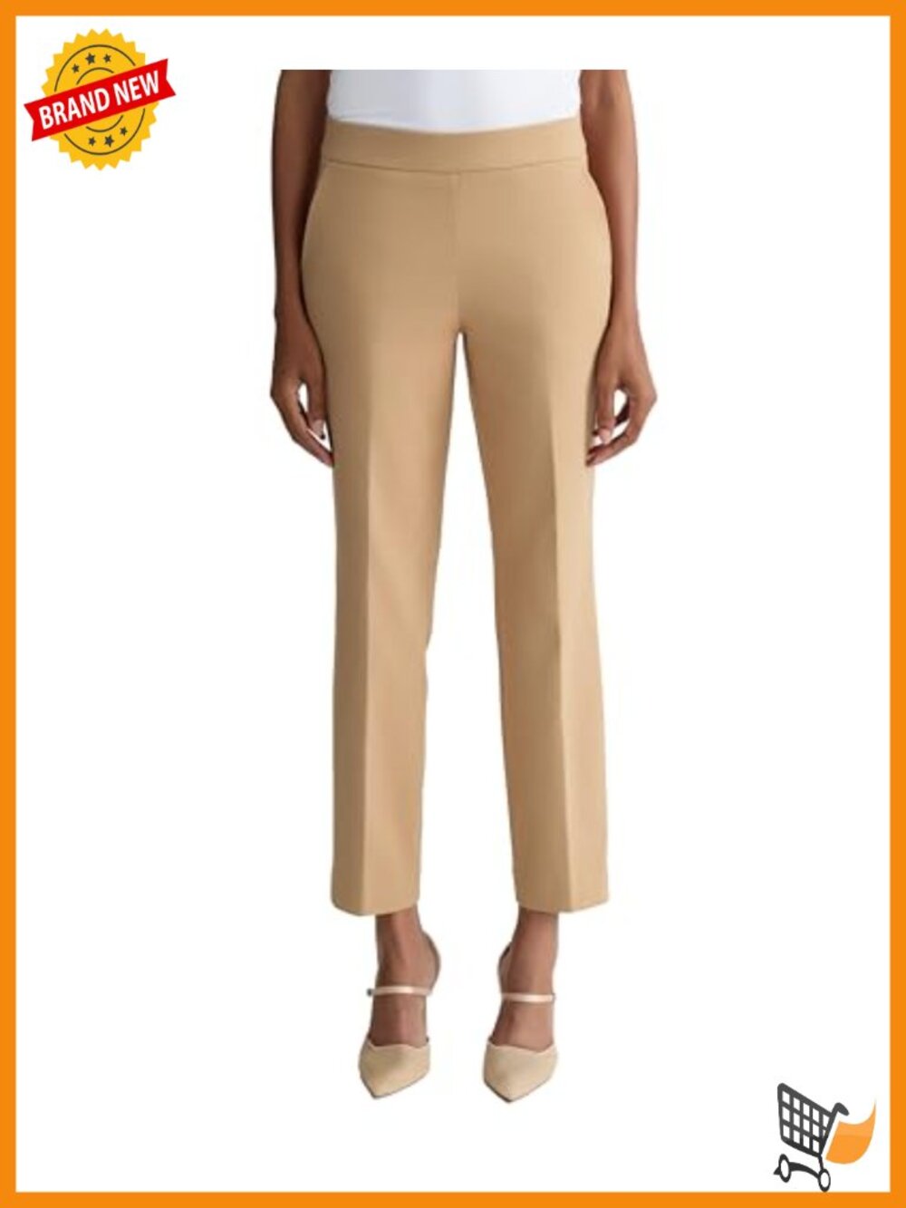 Kasper The Audrey Pull-On Straight Ankle Work Pants